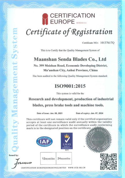 CHINA Senda Group Co.，Ltd zertifizierungen